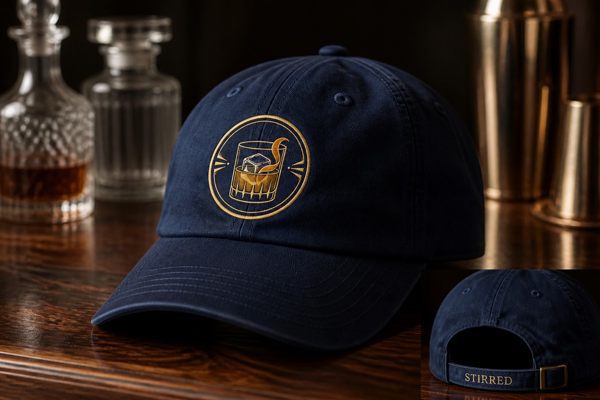 Navy Stirred hat mockup